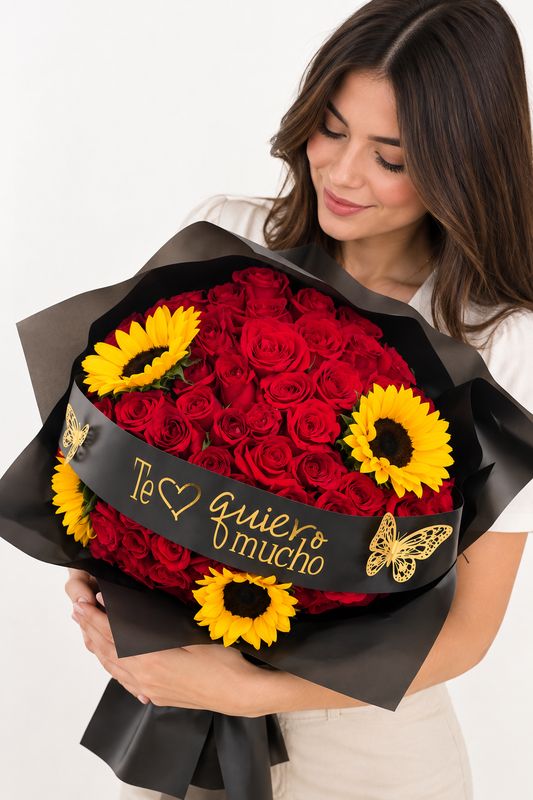 ⚜️RAMO 100 ROSAS &amp; GIRASOLES