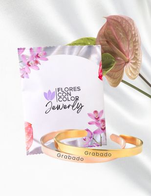 Kit 2 Brazaletes PERSONALIZADOS - Acero Inoxidable 6mm