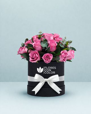 CAJA GIFT 12 ROSAS LILAS