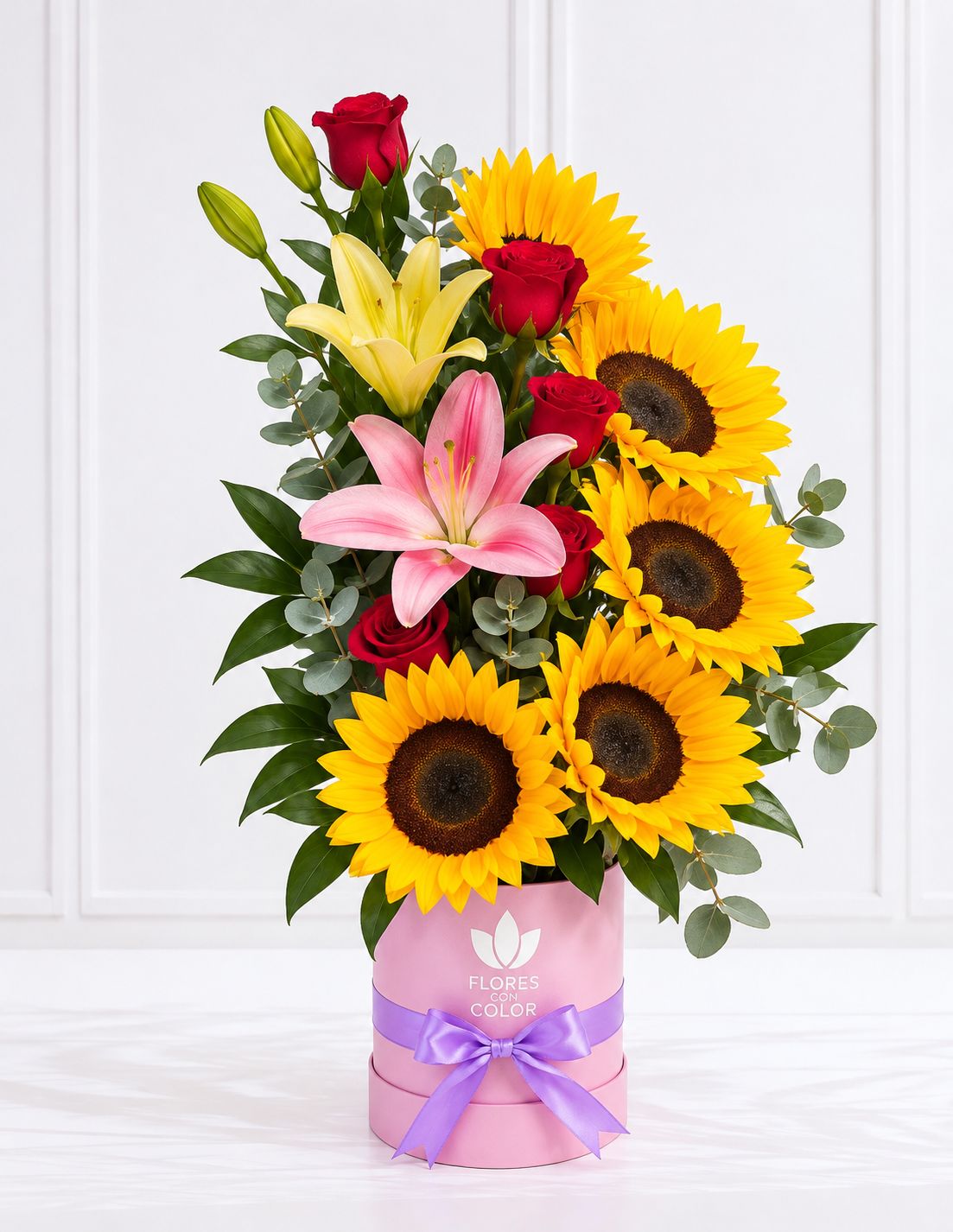 CAJA ROSAS &amp; GIRASOLES