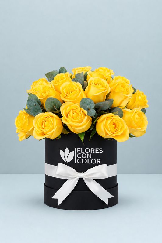 CAJA 24 ROSAS AMARILLAS