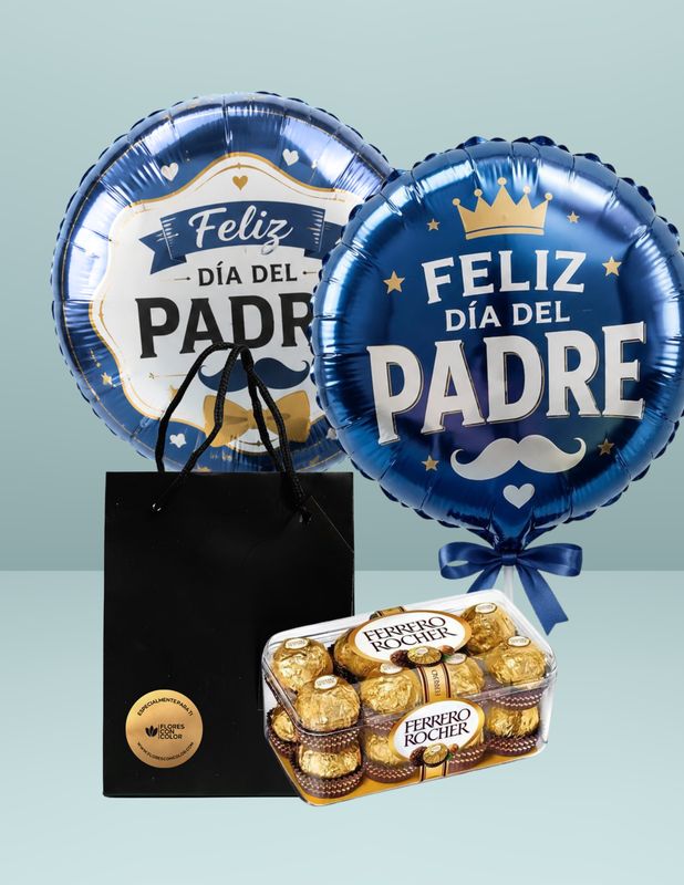 DÚO DE GLOBOS + CHOCOLATES