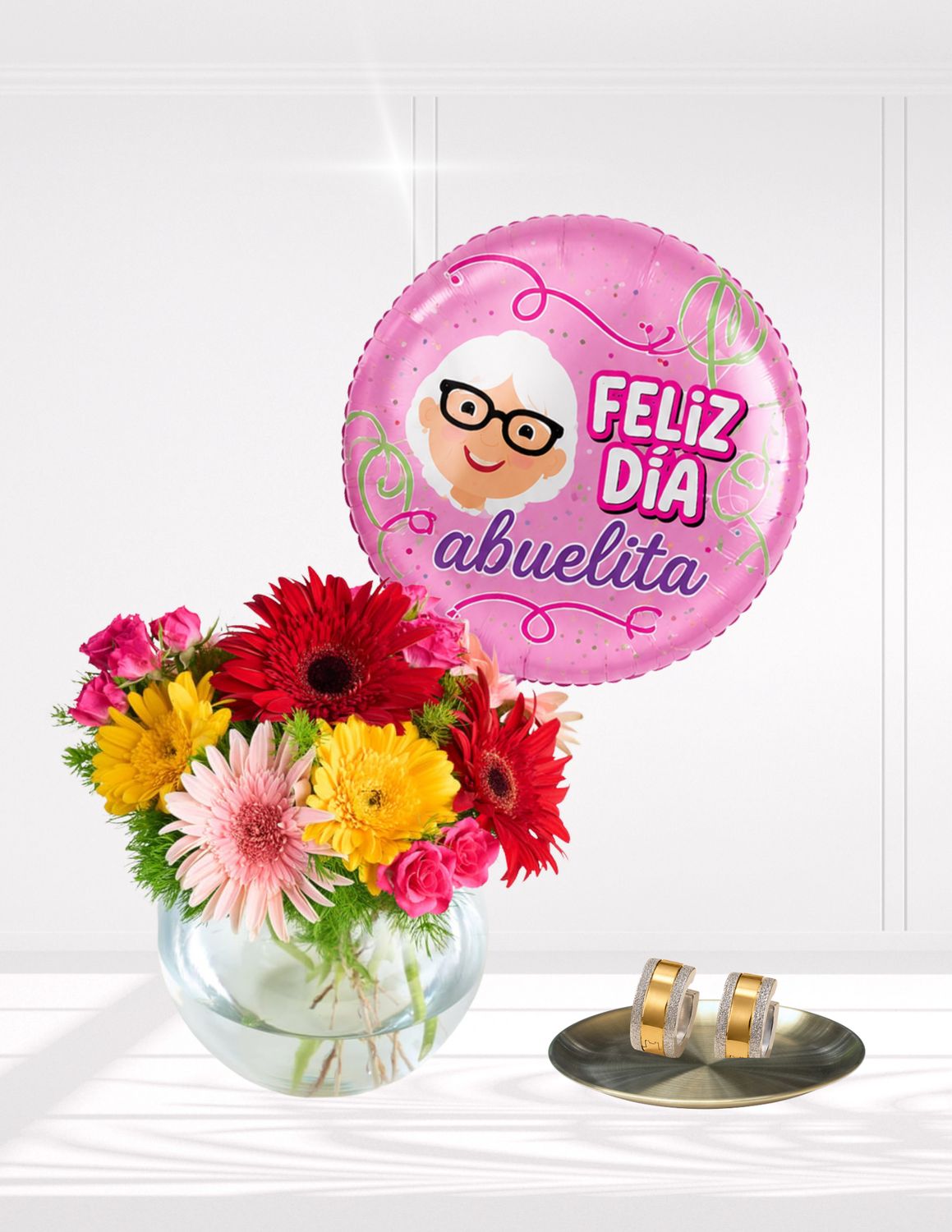 KIT JARRON + GLOBO + ARETES