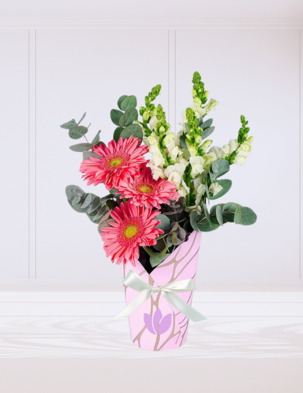 CAJA MARMOL / GERBERAS Y PERRITOS CAJA MARMOL / GERBERAS Y PERRITOS