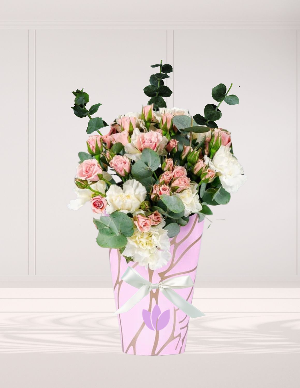 CAJA MARMOL / MINI ROSAS