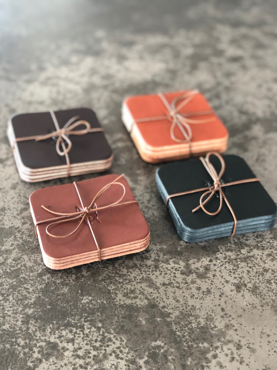 LEATHER COASTERS (SET OF 4)