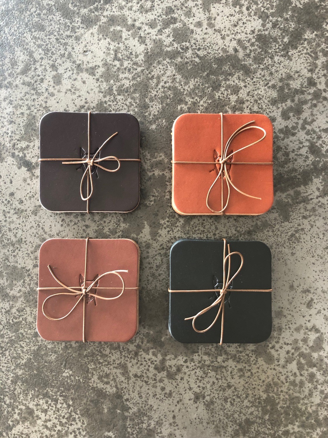 LEATHER COASTERS (SET OF 4)