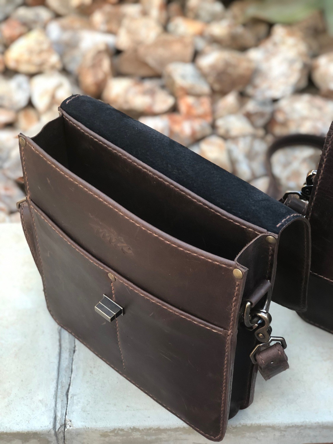 LEATHER TECH SATCHEL