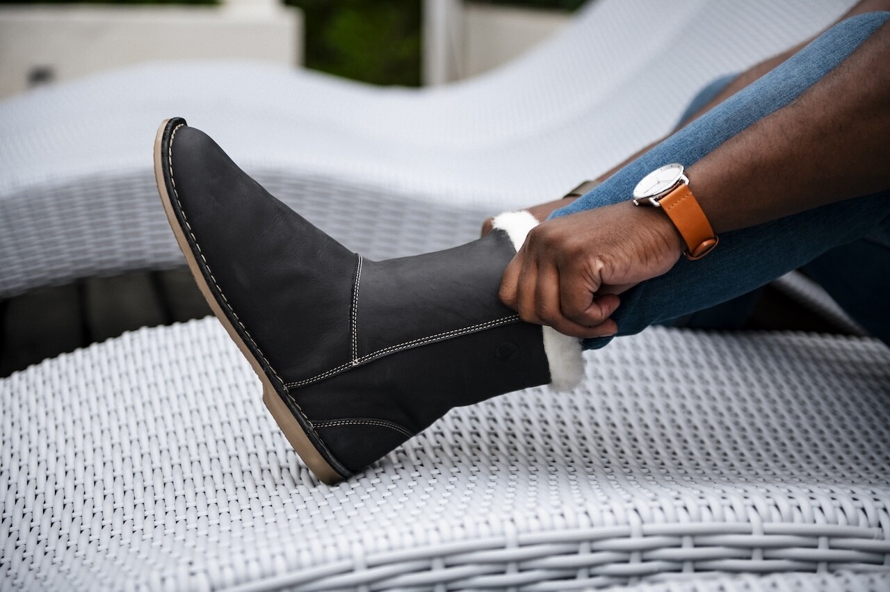 L E D LEATHER &amp; WOOL UNISEX BOOTS