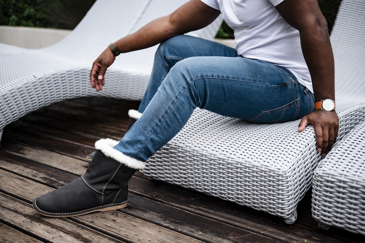 L E D LEATHER &amp; WOOL UNISEX BOOTS