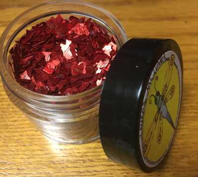 Christmas Red Glass Glitter 30gr (Chunky)