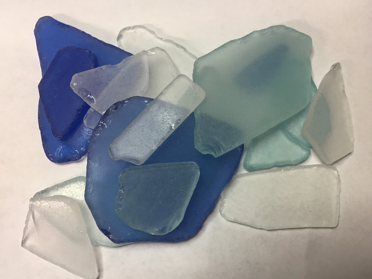 Blues and White Sea Glass 180gr