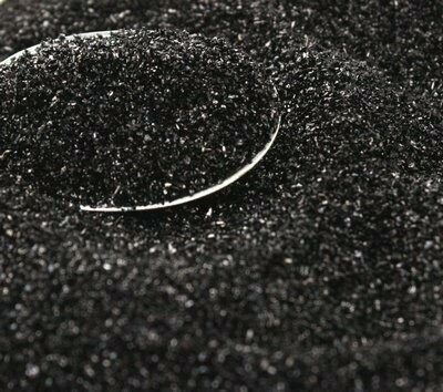 Coal Black Fine Glass Glitter 30gr