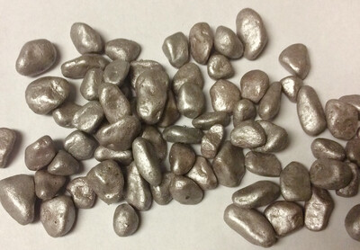 Decorative Silver Satin Pebbles 150gr