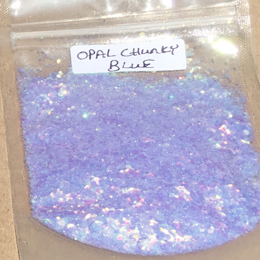 Opal Blue Chunky UV Glitter 25gr/one ounce