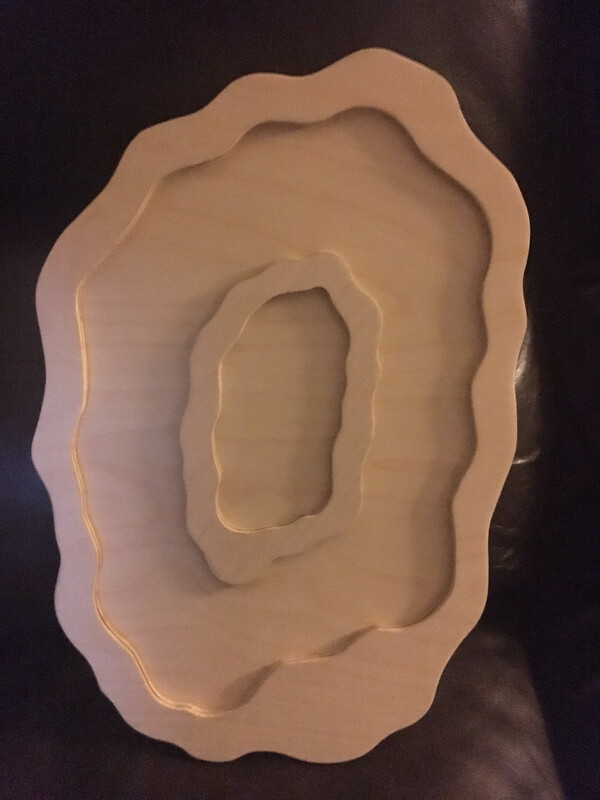 Layered geode panel, 8&quot; x 12&quot;