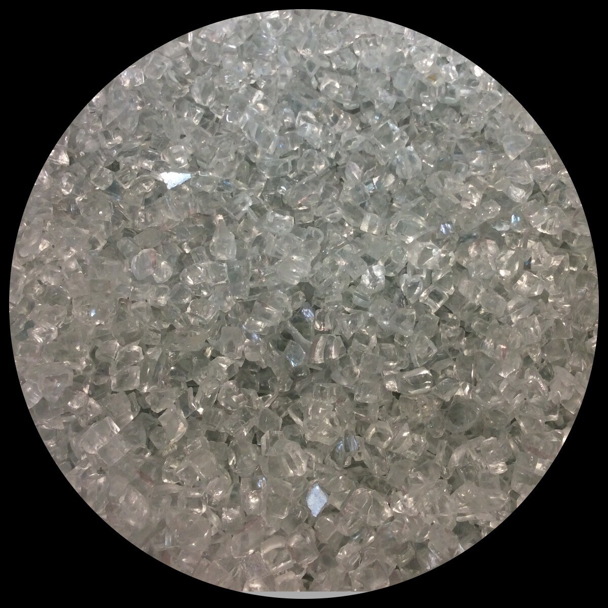 Crushed Prisma Glass Chips 1/2lb