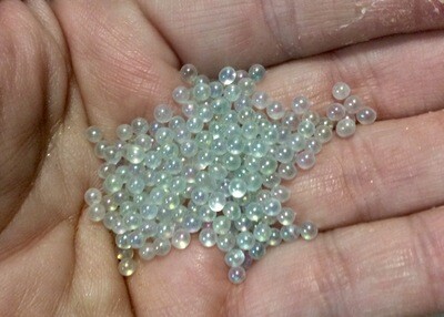 Iridescent Glass Mini Beads, No Hole 25gr