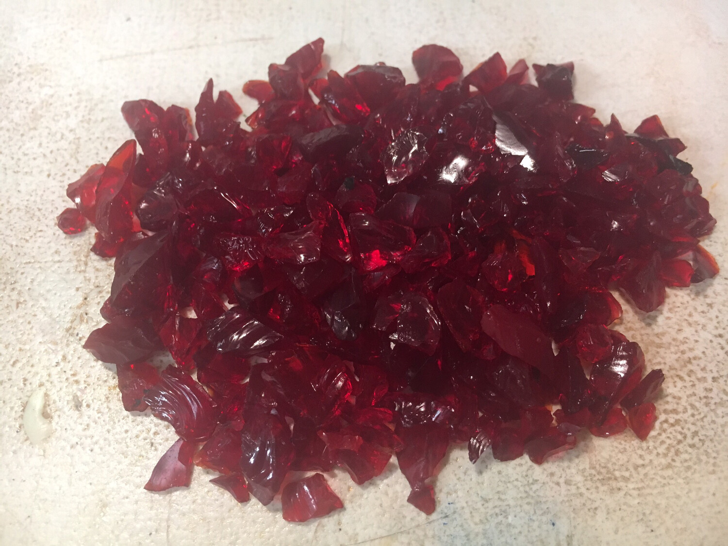 Crushed Glass Cherry Red 1/2lb