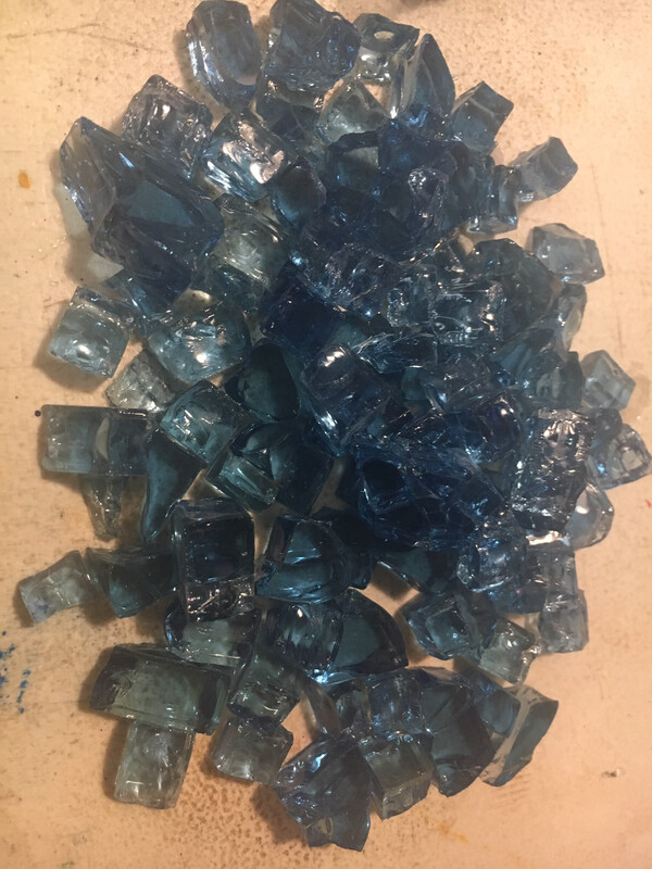 Ocean blue fire glass 200gr