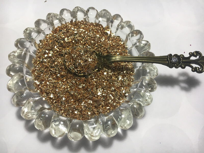 Bright Gold Broken Glass Bits 40gr