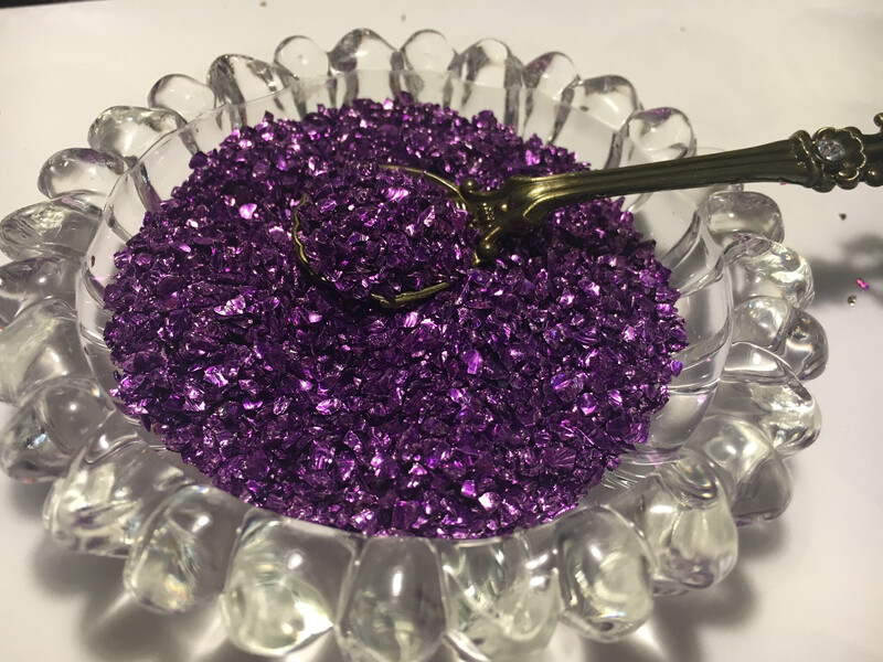Purple Crushed Broken Glass Bits 40gr (NEW)