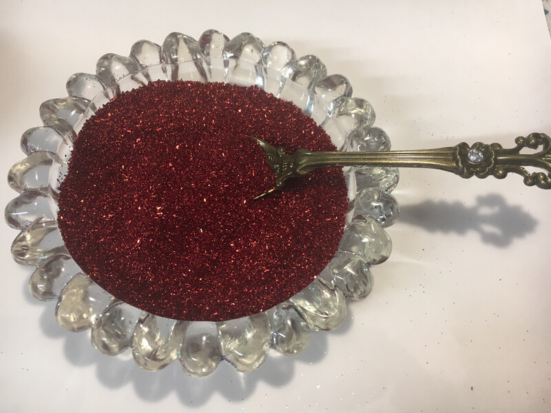 Garnet Red Glass Glitter 1oz