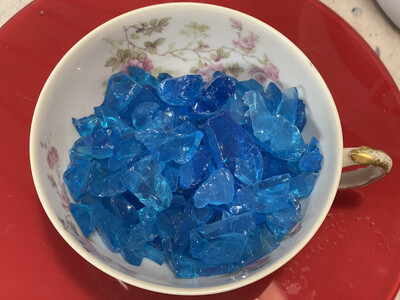 Blue Splash Glass-1/2 pound 