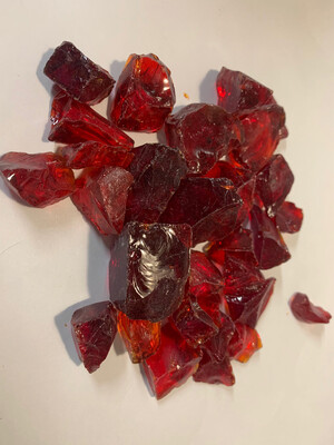 Red Glass Chunks 1/2 Pound (NEW)