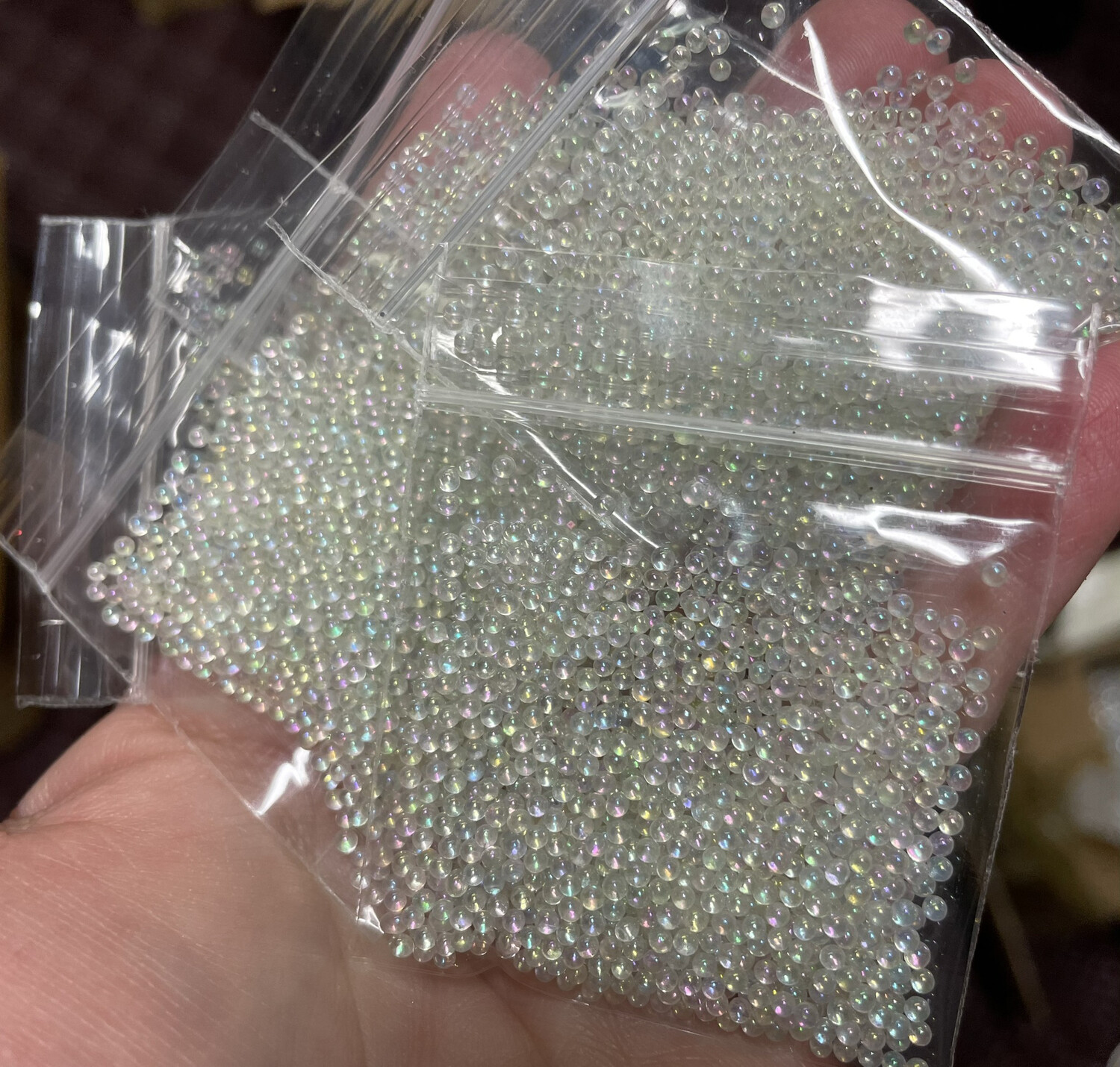 Little AB glass beads