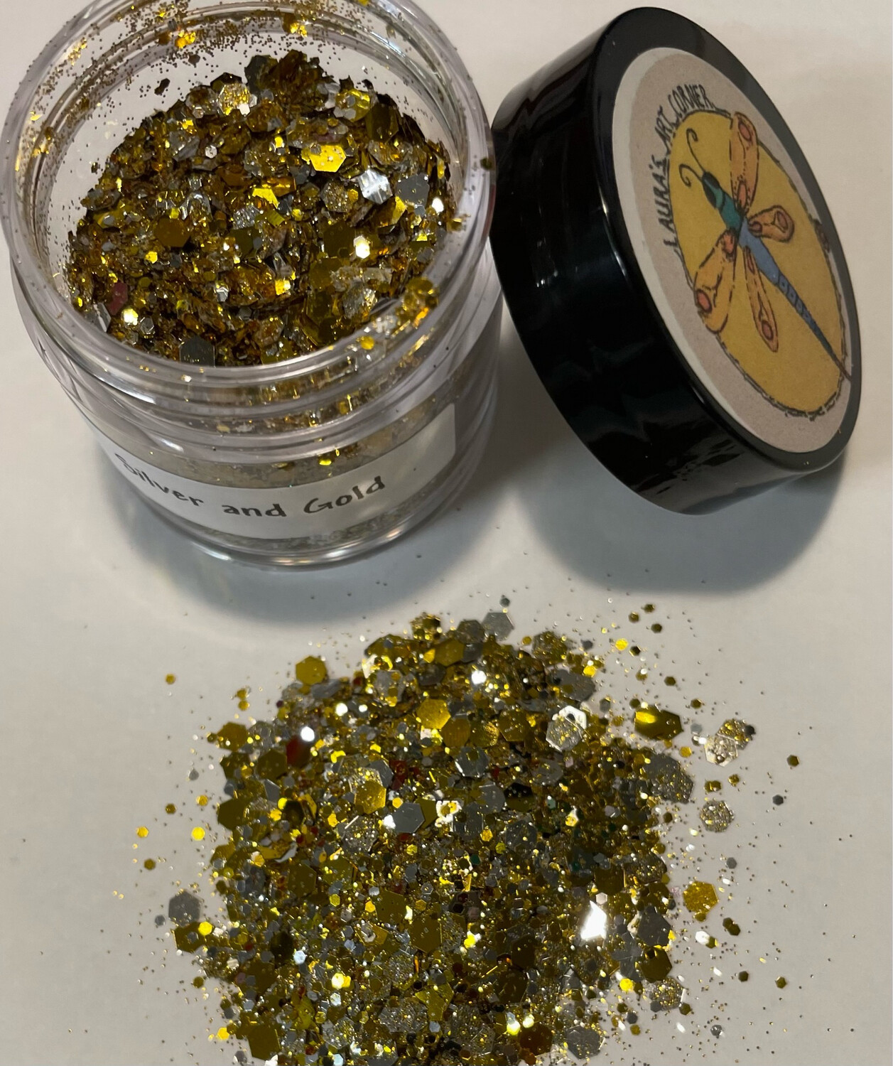 Silver and Gold Glitter 1oz
