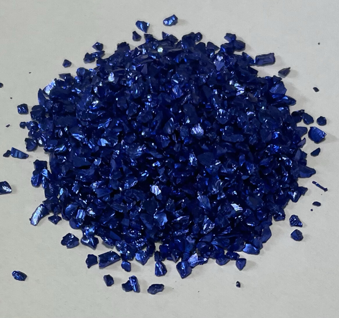 Blue Violet Crushed Glass Bits 40gr