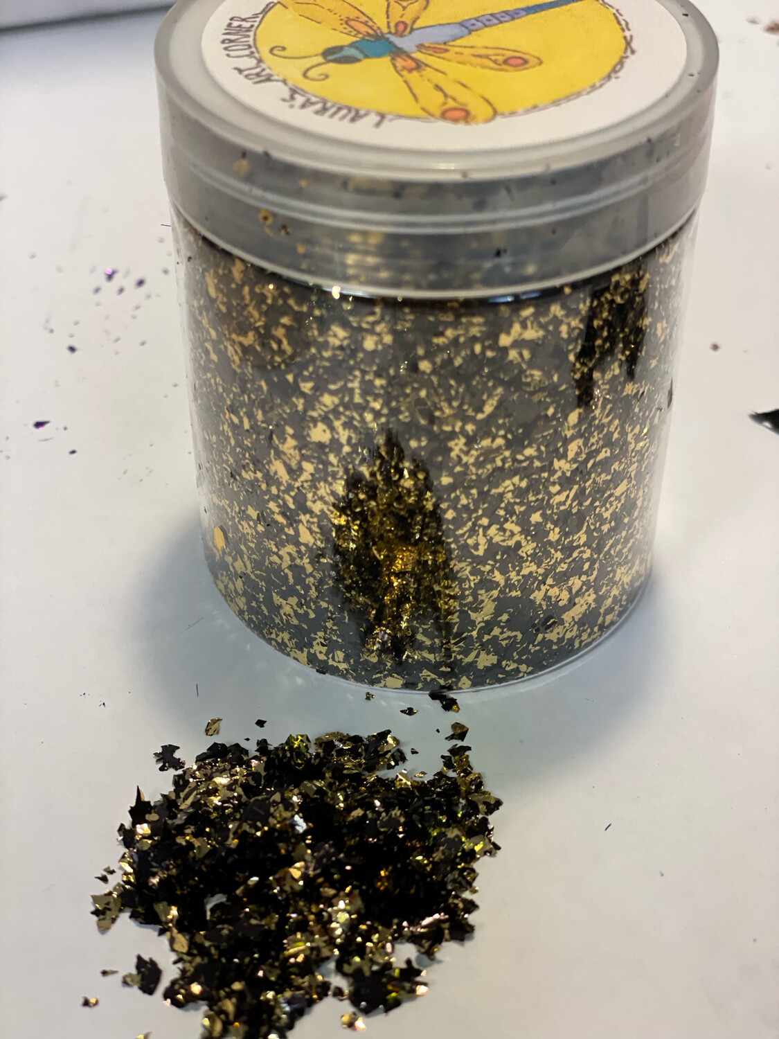 Black And Gold Leaf Flake  (New Color)