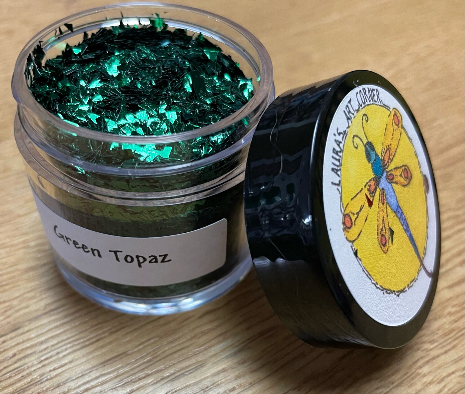 Green Topaz Flake Glitter 1oz