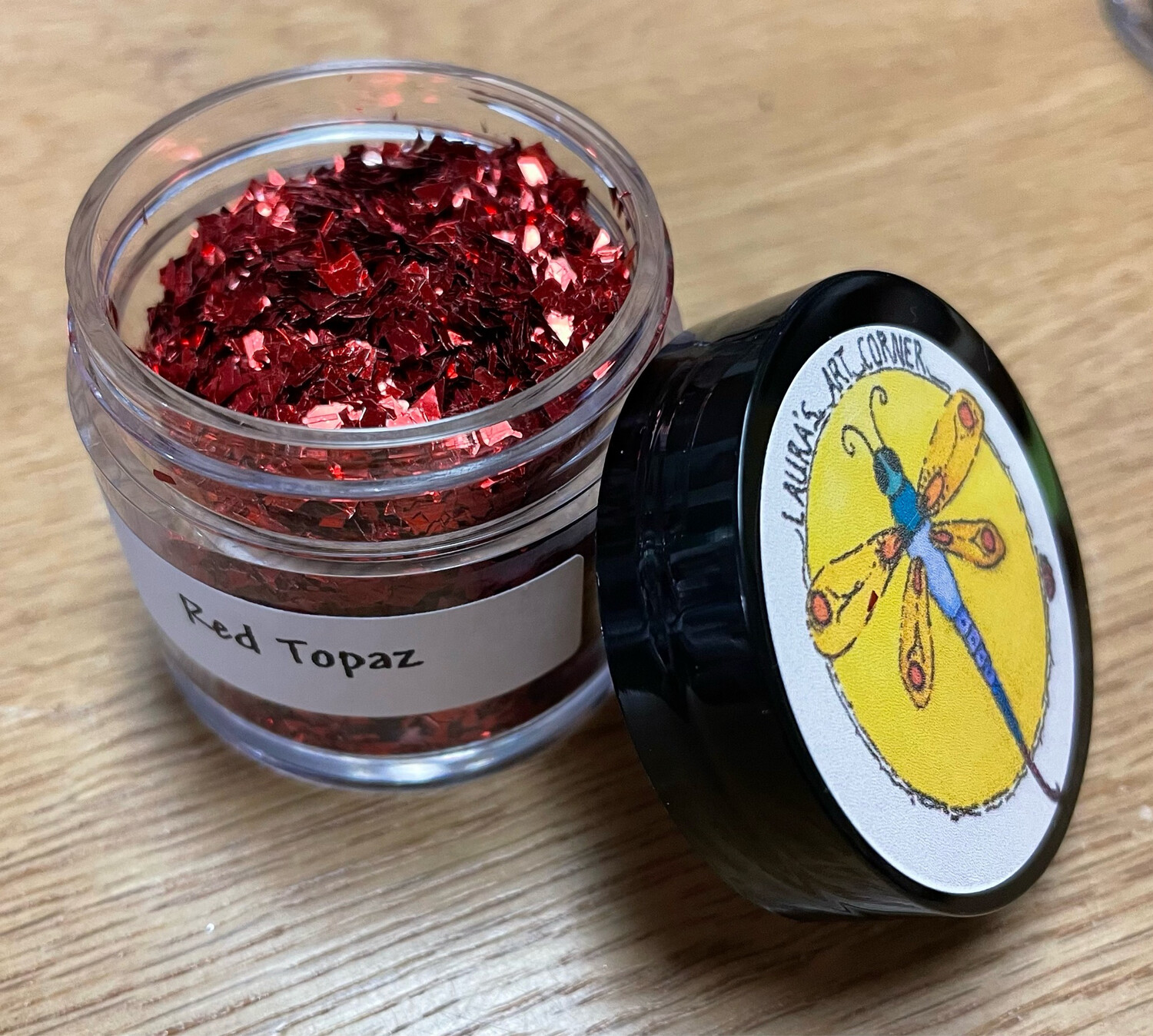 Red Topaz Flake Glitter 1oz
