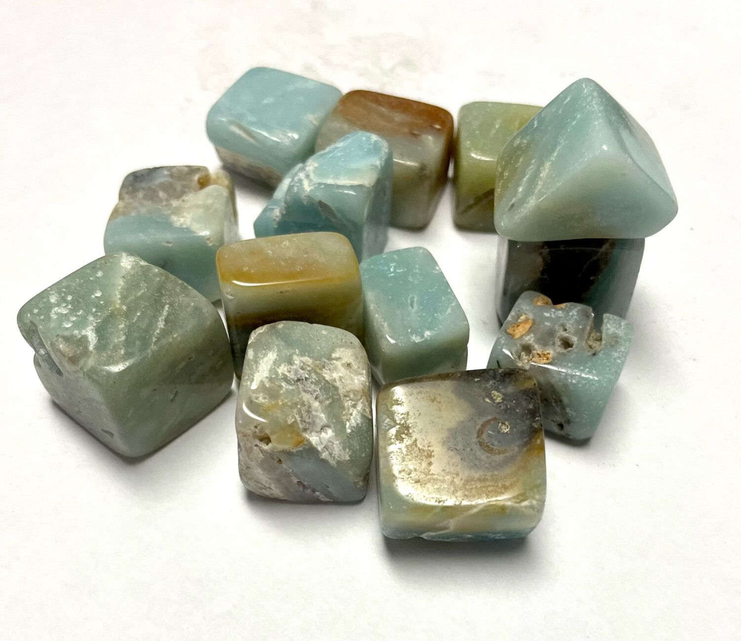 Caribbean Blue Calcite Cubes 1/2”-3/4” (13-15 Stones)