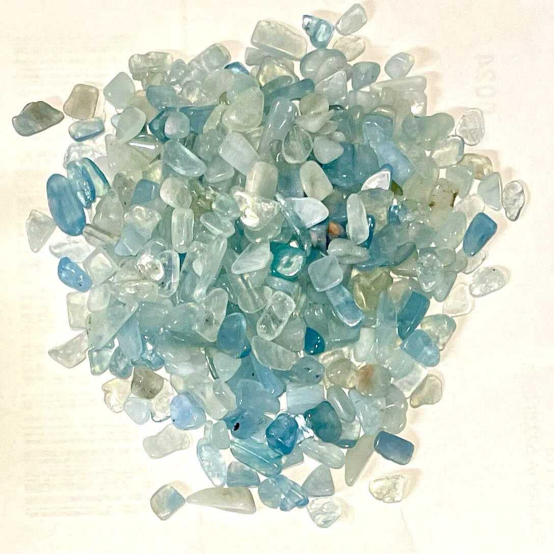 Aquamarine Tumbled Stones 150gr (NEW)