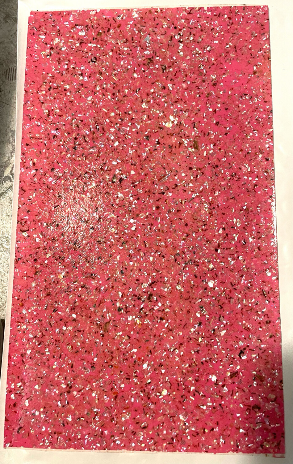 Pink Speckled Shell Veneer 5.5x9.5”