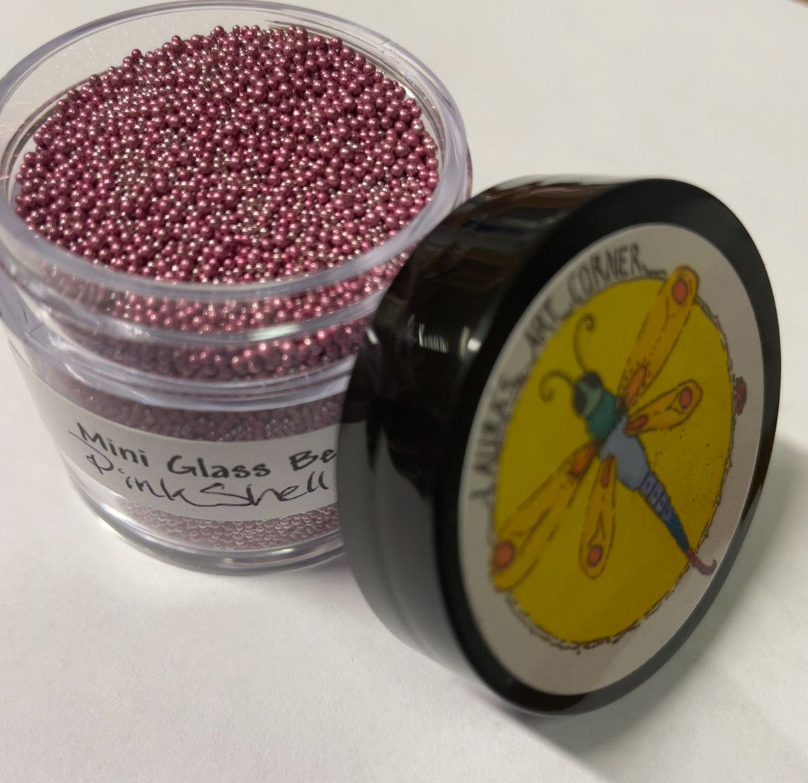 Pink Shell Mini Glass Beads (new color) 25gr
