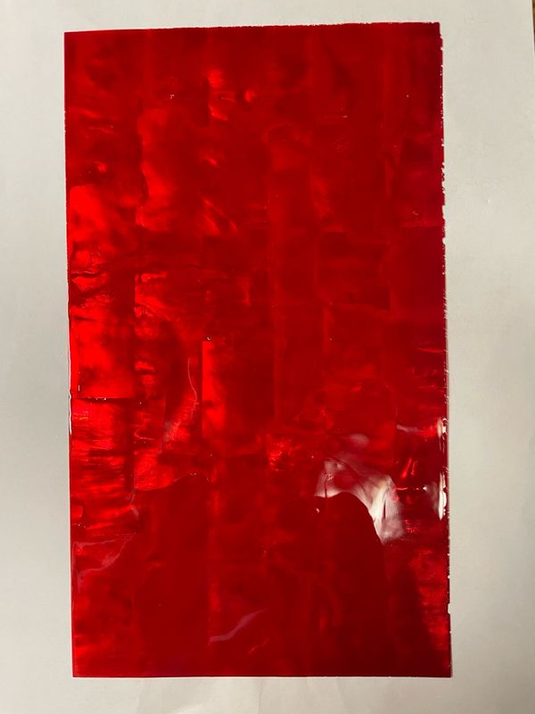 Red Mother Of Pearl Veneer. 5.5x9.5” (no Sticker) (NEW)