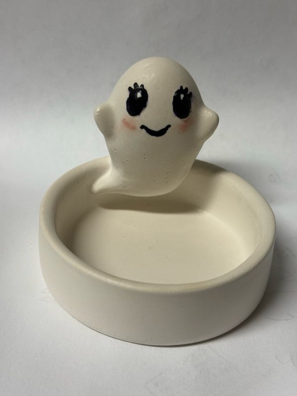 Ghost Candle Holder Or Trinket Dish