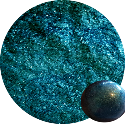 MERMAID SHIMMER (BLUE GREEN) Shimmery Mica Pigment powder 25gr-Opaque