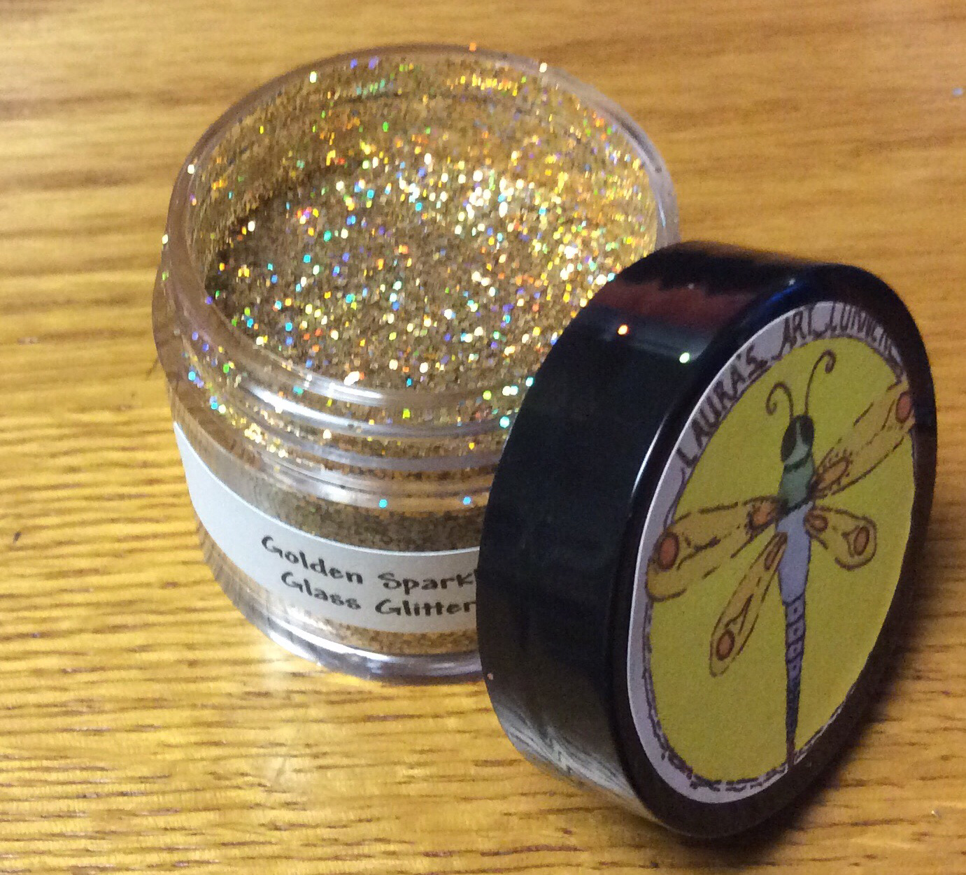 Golden Sparkle Holographic Poly Glitter 20gr 