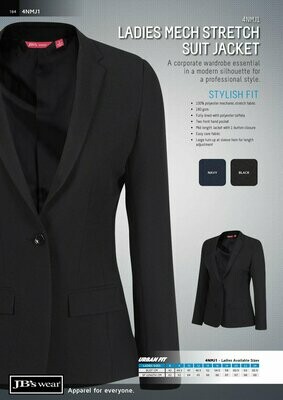 JB's Ladies Mech Stretch Suit Jacket
