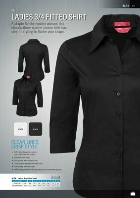 JB's Ladies 3/4 Fitted Shirt