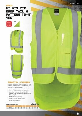 JB's Hi Vis D/Tail Safety Vest(D+N)