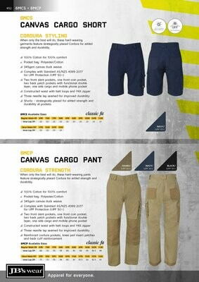 JB's Canvas Cargo Pant