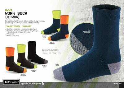 JB's Work Sock (3 Pack)