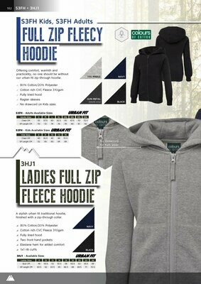 JB's Ladies Full Zip Fleece Hoodie
