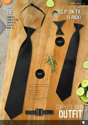 CLIP ON TIE (5 PACK)